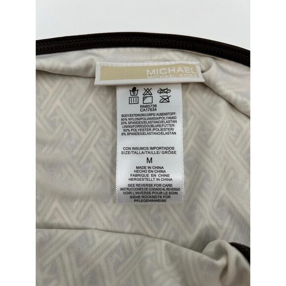 NWT Michael Kors 716-6407 Patterned Brown Trim High-Waisted Briefs Medium Underw - Picture 5 of 8